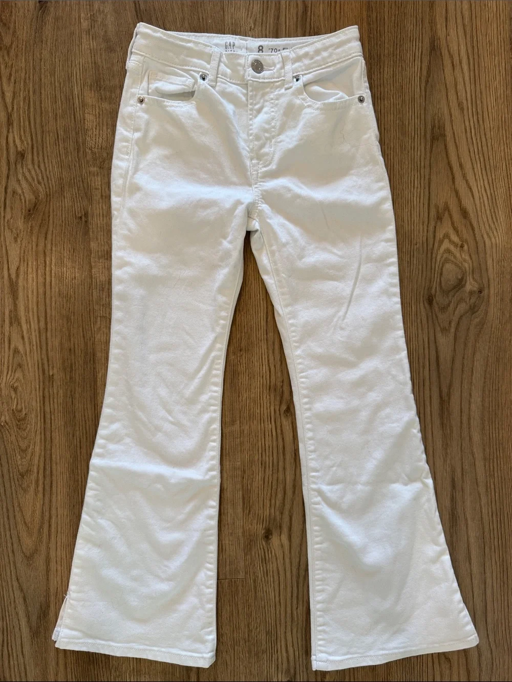 GAP Kids White 70’s Flare Jeans